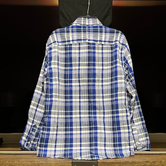 Banana Republic Blue Plaid Men's Shirt - Picture 5 of 7